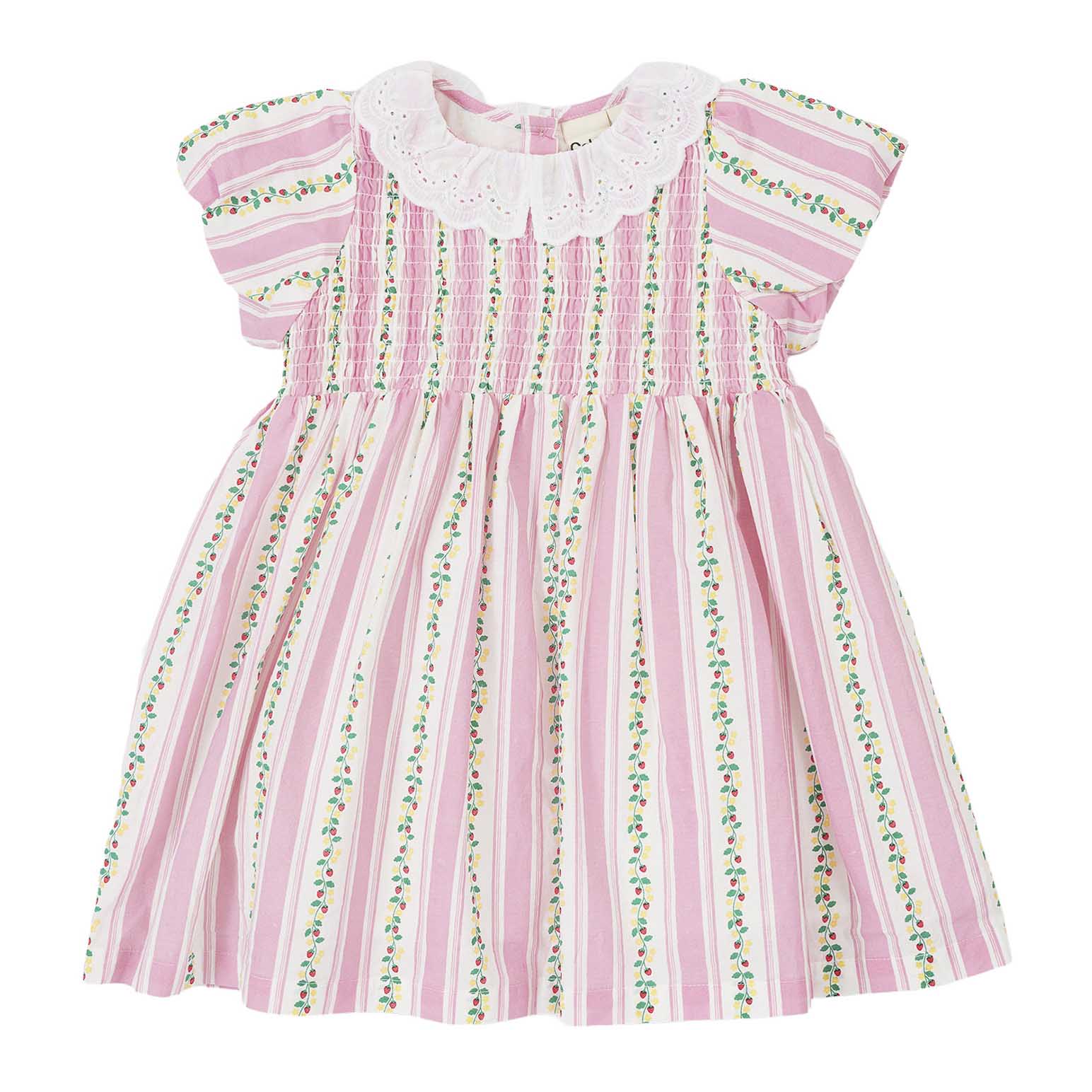 Goldie + Ace Strawberry Flo Smocked Dress 6M-2Y